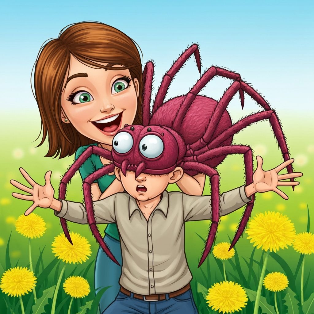 Spider prank illustration